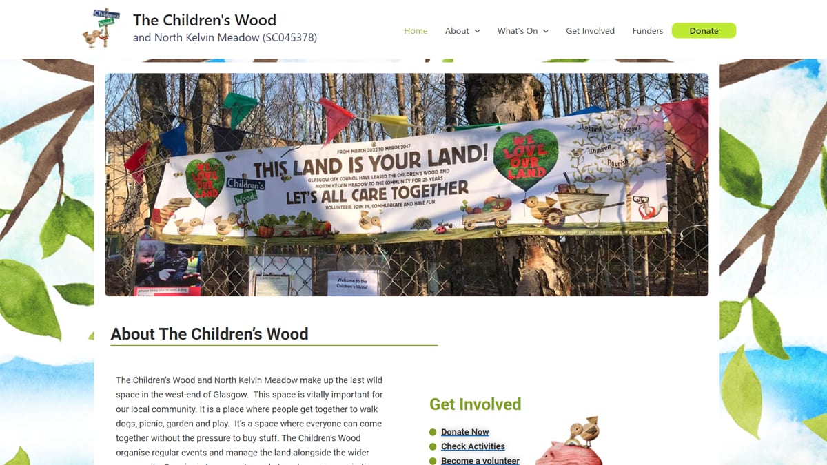 The Childrens Wood and North Kelvin Meadow