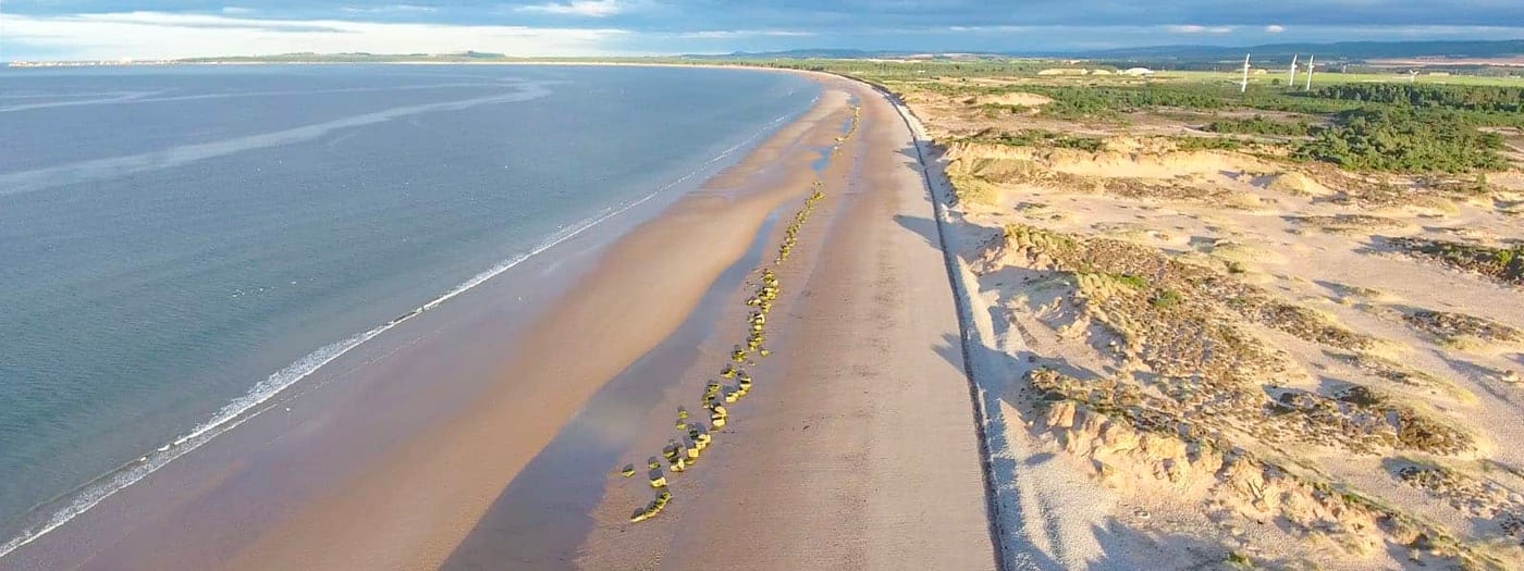 Findhorn Beach & Village